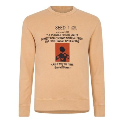 CP COMPANY Cp Company Sweatshirts - Crew Neck Men Flame Ornge 425  for sale