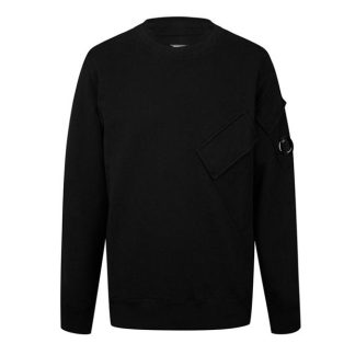 CP COMPANY Cp Dgnl Rsd Flc Jmpr Sn99 Men Jumpers Black 999 for sale