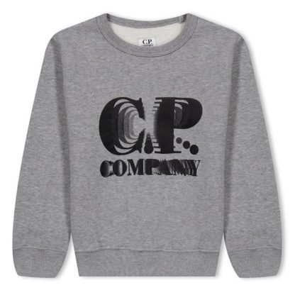 CP COMPANY Cp Echo Crew Jn34 Kids Crew Sweaters Grey Mel M93 for sale