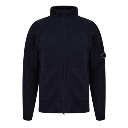 CP COMPANY Cp Lambswool Zip Jmp Sn99 Men Full Zip Fleece Tops Ttl Eclipse 888 for sale