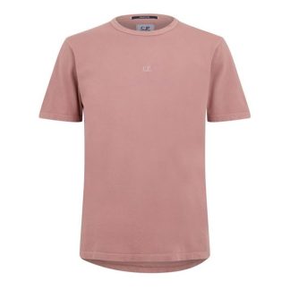 CP COMPANY Cp Logo T-Shirt Sn34 Men Regular Fit T-Shirts Cedar Wood 476 for sale