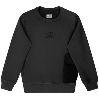 CP COMPANY Cp Pckt Crew Jn34 Kids Crew Sweaters Black 999 for sale