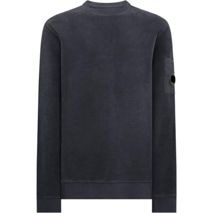 CP COMPANY Cp Rev Emer Crew Sn34 Men Crew Sweaters Orion Blue 871 for sale