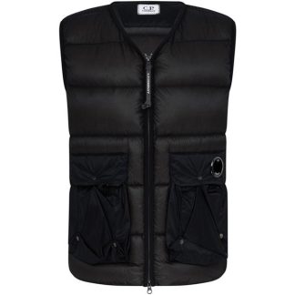 CP COMPANY D.D. Shell Down Gilet Men Gilets - Heavyweight Black 999 for sale