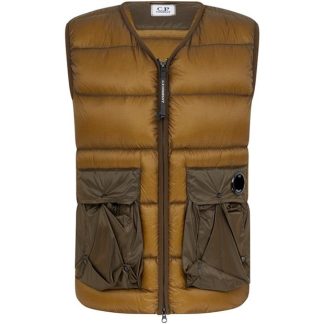 CP COMPANY D.D. Shell Down Gilet Men Gilets - Heavyweight Butternut 653 for sale