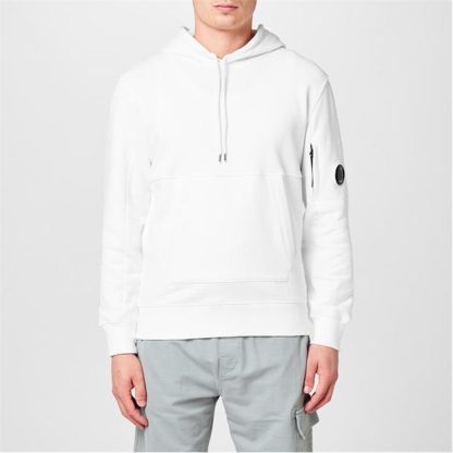 CP COMPANY Diagonal Raised Fleece Hoodie Men OTH Hoodies Gauze White 103 for sale