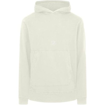 CP COMPANY Embroiderd Logo Hoodie Men Gauze White 103  for sale