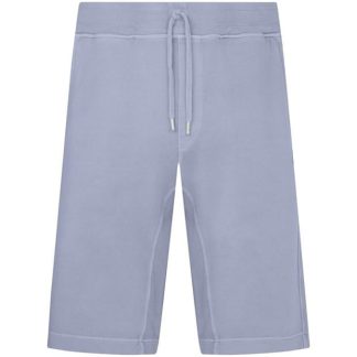 CP COMPANY Embroidered Logo Shorts Men Fleece Shorts Cosmic Sky 750 for sale