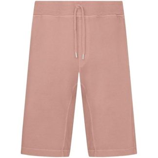 CP COMPANY Embroidered Logo Shorts Men Fleece Shorts Pale Mauve 509 for sale