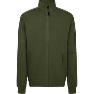 CP COMPANY Full Zip Fleece Sweatshirt Men Full Zip Fleece Tops Ivy Green 683 for sale