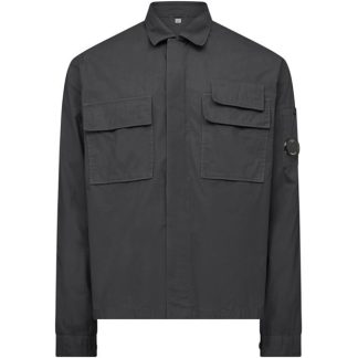 CP COMPANY Gabardine Overshirt Men Overshirts Black 999 for sale