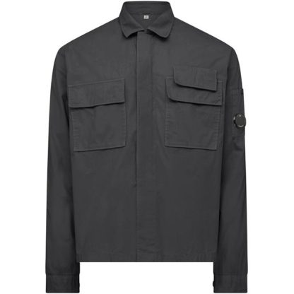 CP COMPANY Gabardine Overshirt Men Overshirts Black 999 for sale