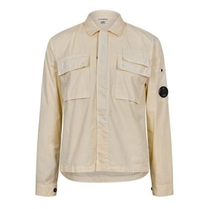 CP COMPANY Gabardine Overshirt Men Overshirts Pistachio 402 for sale