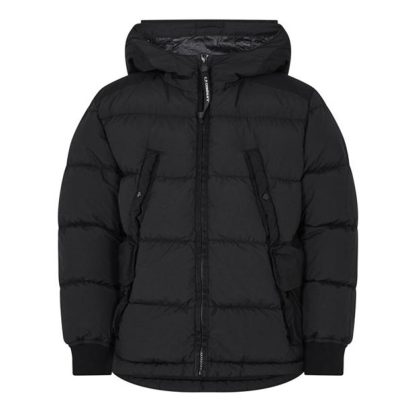 CP COMPANY Goggle Down Jacket Kids Puffer Jackets - Heavyweight Black 999 for sale