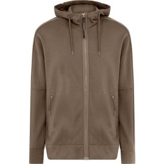 CP COMPANY Goggle Hoodie Men Zip Hoodies Butternut 653 for sale