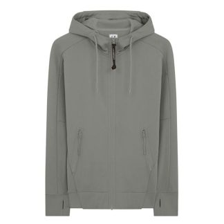 CP COMPANY Goggle Hoodie Men Zip Hoodies Griff Grey 937 for sale