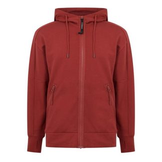 CP COMPANY Goggle Hoodie Men Zip Hoodies Ketchup 560 for sale