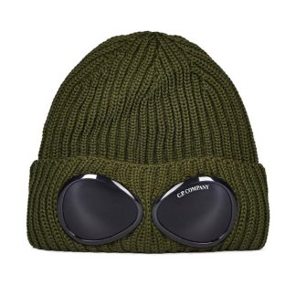 CP COMPANY Goggle Knit Hat Unisex Beanies Ivy Green 683 for sale