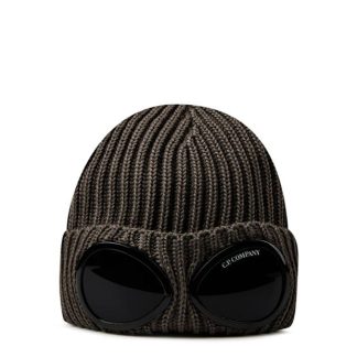 CP COMPANY Goggle Knit Hat Unisex Beanies Walnut 359 for sale