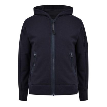 CP COMPANY Goggle Lens Hoodie Men Full Zip Fleece Tops Ttl Eclipse 888 for sale