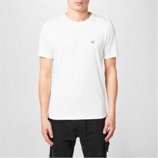 CP COMPANY Goggle Print T-Shirt Men Regular Fit T-Shirts Gauze White 103 for sale