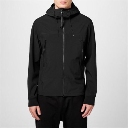 CP COMPANY Goggle Softshell Jacket Men Softshell Jackets Black 999 for sale