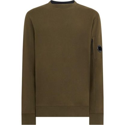 CP COMPANY Heavyweight Lens Sweatshirt Men Crew Sweaters Butternut 653 for sale