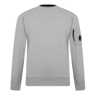 CP COMPANY Heavyweight Lens Sweatshirt Men Crew Sweaters Drizzle Gry 913 for sale