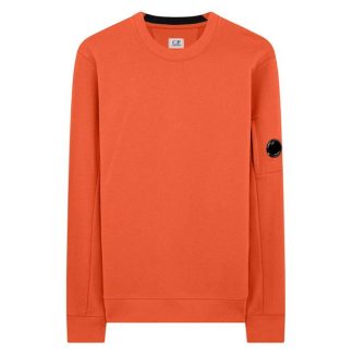 CP COMPANY Heavyweight Lens Sweatshirt Men Crew Sweaters Hrvst Pmpkn 439 for sale