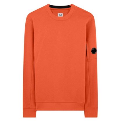 CP COMPANY Heavyweight Lens Sweatshirt Men Crew Sweaters Hrvst Pmpkn 439 for sale