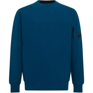 CP COMPANY Heavyweight Lens Sweatshirt Men Crew Sweaters Ink Blue 848 for sale