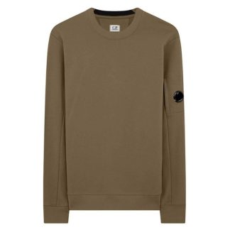 CP COMPANY Heavyweight Lens Sweatshirt Men Crew Sweaters Lead Gray 339 for sale