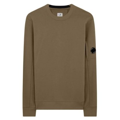 CP COMPANY Heavyweight Lens Sweatshirt Men Crew Sweaters Lead Gray 339 for sale