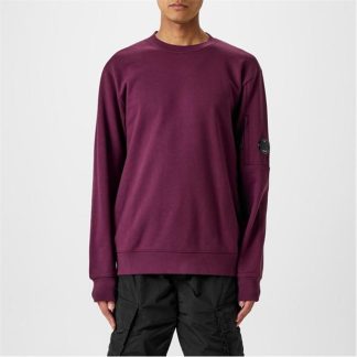 CP COMPANY Heavyweight Lens Sweatshirt Men Crew Sweaters Potent Prpl 790 for sale