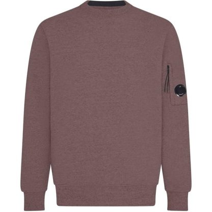 CP COMPANY Heavyweight Lens Sweatshirt Men Crew Sweaters Purple Dove 735 for sale