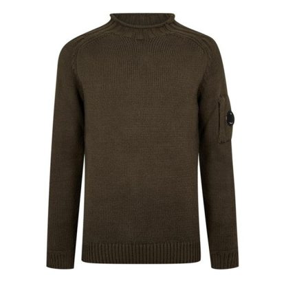 CP COMPANY High Neck Knit Jumper Men Ivy Green 683  for sale