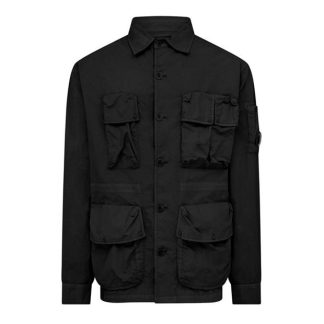 CP COMPANY Lens Detail Overshirt Men Overshirts Black 999 for sale