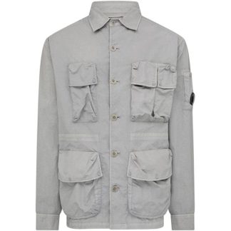 CP COMPANY Lens Detail Overshirt Men Overshirts Drizzle 913 for sale