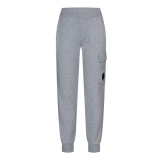 CP COMPANY Lens Fleece Logo Joggers Junior Kids Closed Hem Fleece Jogging Bottoms Grey 60926 for sale