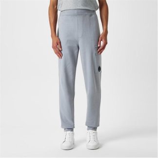 CP COMPANY Lens Jogging Bottoms Men Closed Hem Fleece Jogging Bottoms Griff Grey 937 for sale