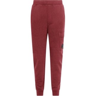 CP COMPANY Lens Jogging Bottoms Men Closed Hem Fleece Jogging Bottoms Ketchup 560 for sale