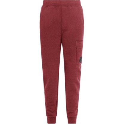 CP COMPANY Lens Jogging Bottoms Men Closed Hem Fleece Jogging Bottoms Ketchup 560 for sale