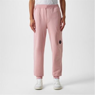 CP COMPANY Lens Jogging Bottoms Men Closed Hem Fleece Jogging Bottoms Pale Mauve 509 for sale