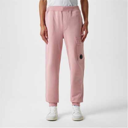 CP COMPANY Lens Jogging Bottoms Men Closed Hem Fleece Jogging Bottoms Pale Mauve 509 for sale