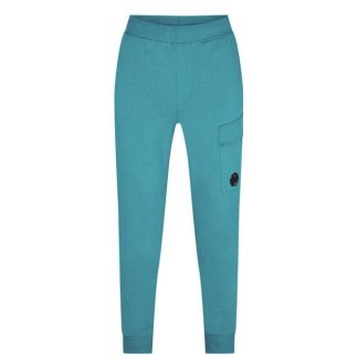 CP COMPANY Lens Jogging Bottoms Men Closed Hem Fleece Jogging Bottoms Tile Blue 825 for sale