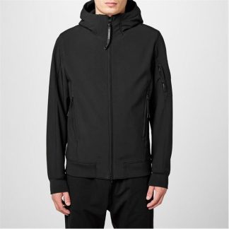 CP COMPANY Lens Softshell Jacket Men Softshell Jackets Black 999 for sale