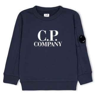 CP COMPANY Logo Crew Sweater Kids Crew Sweaters Tot Eclip 41150 for sale