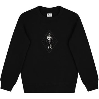 CP COMPANY Logo Sweatshirt Kids Black 999  for sale