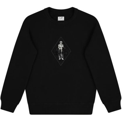 CP COMPANY Logo Sweatshirt Kids Black 999  for sale