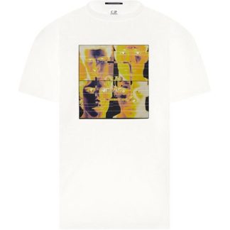 CP COMPANY METROPOLIS Cp Company - Graphic Print T-Shirt Men Regular Fit T-Shirts White 101 for sale